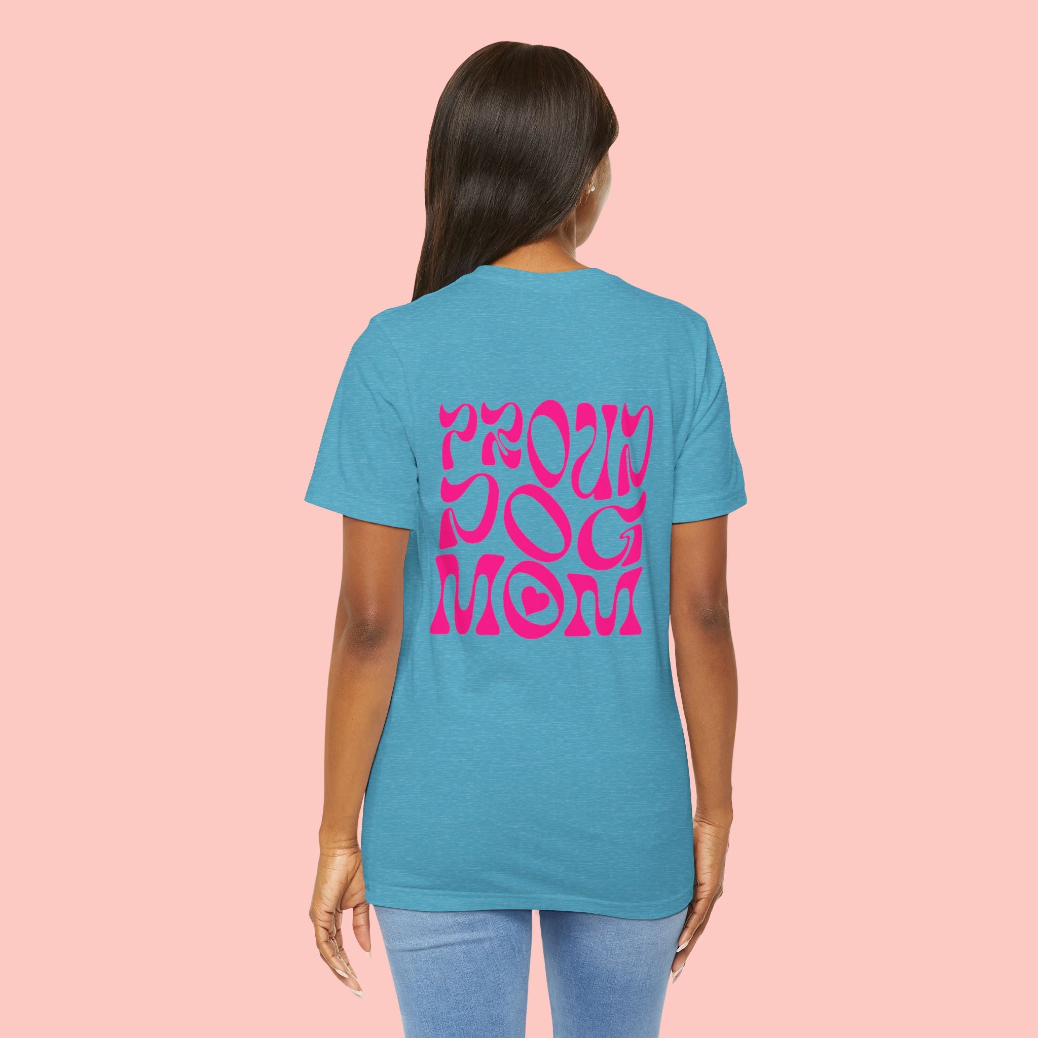 Proud Dog Mom T-Shirt — Retro Pink Graphic Tee for Pet Lovers