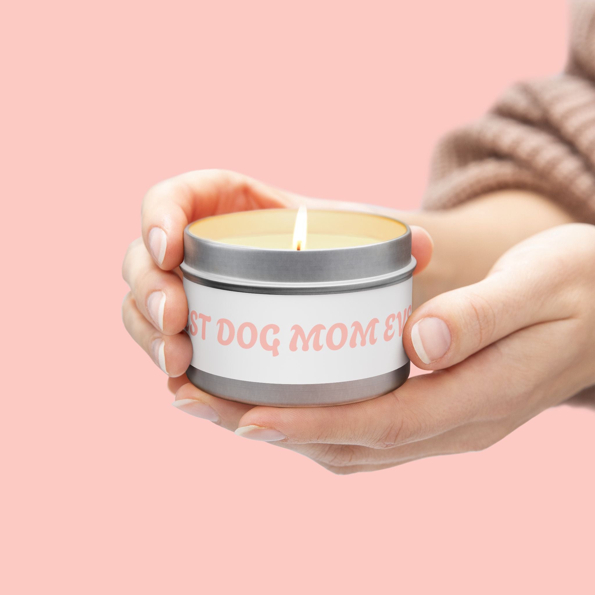 Tin Candle — "Best Dog Mom Ever" Scented Tin Candle | Gift for Dog Lovers
