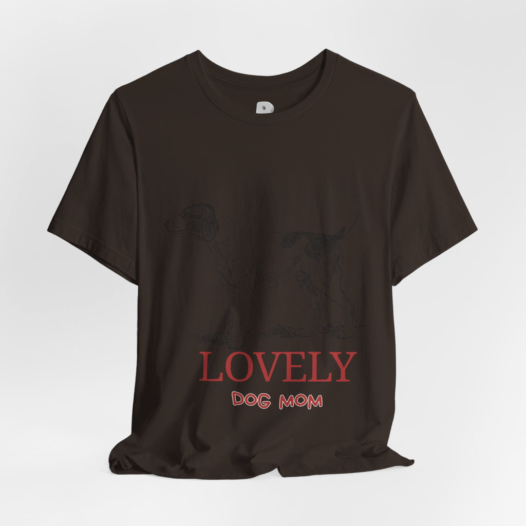 Lovely Dog Mom T-Shirt — Vintage Sketch Dog Graphic Tee
