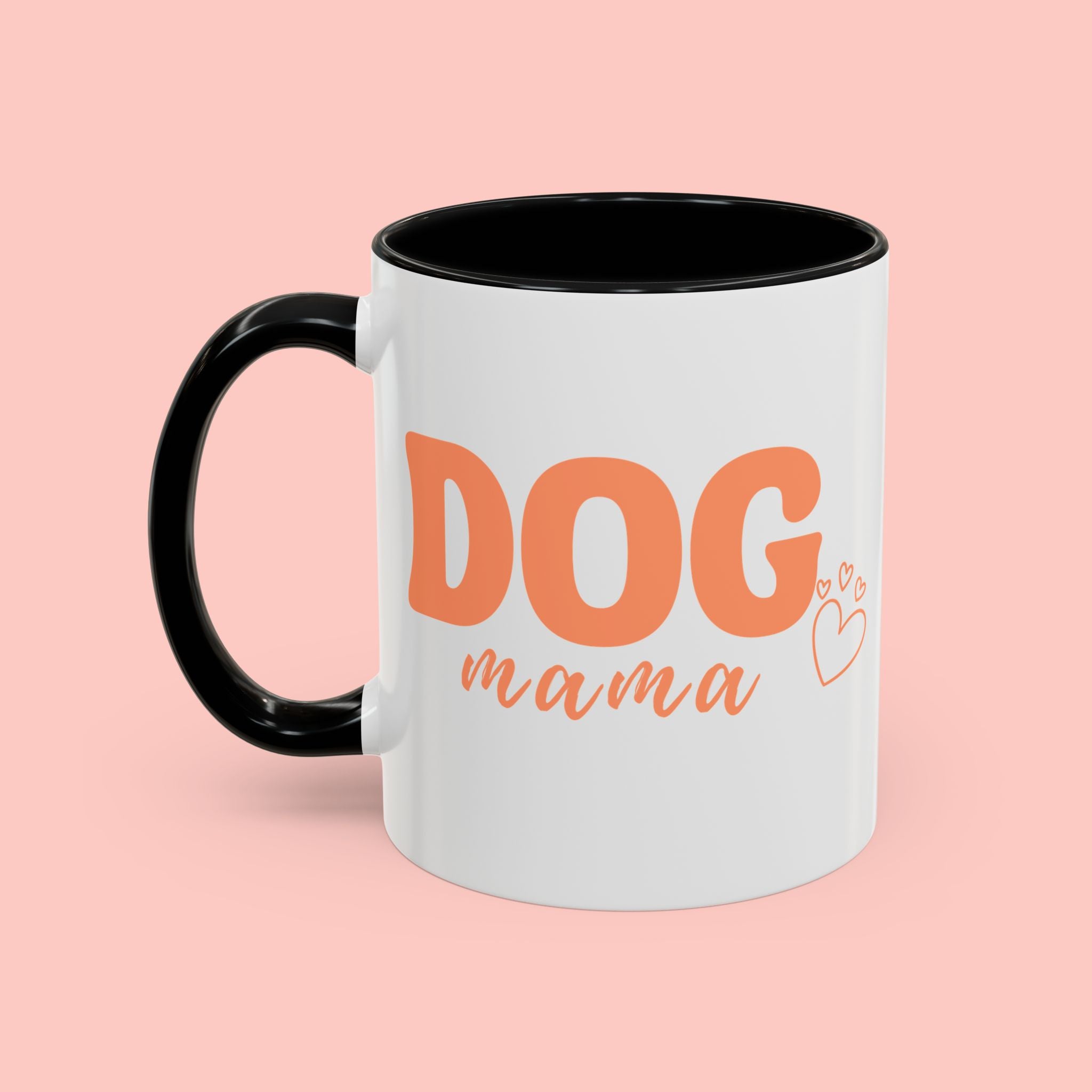 Dog Mama Coffee Mug — Cute Heart Accent Ceramic Mug (11/15 oz)