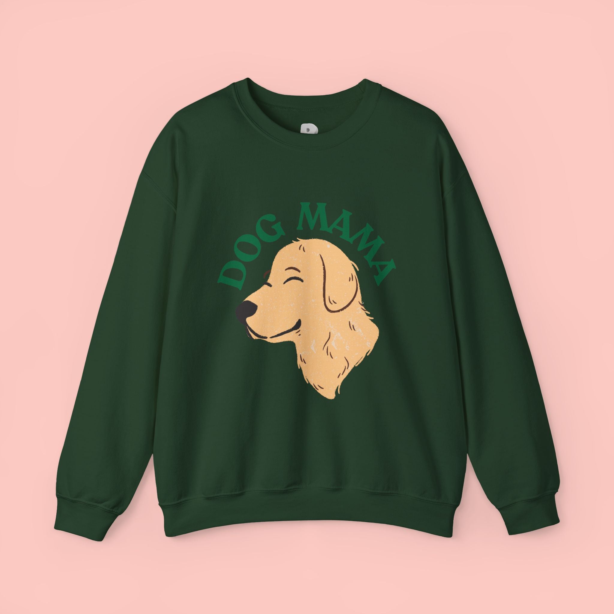 Dog Mama Crewneck Sweatshirt – Cute Golden Retriever Design