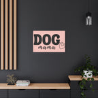 Dog Mama Pink Canvas Wall Art — Heart Pet Mom Decor