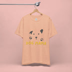 Dog Mama Graphic Tee — Cute Paw Print Dog Face T-Shirt for Dog Lovers