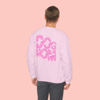 Dog Mom Sweatshirt — Cute Pink Graphic Crewneck for Pet Lovers