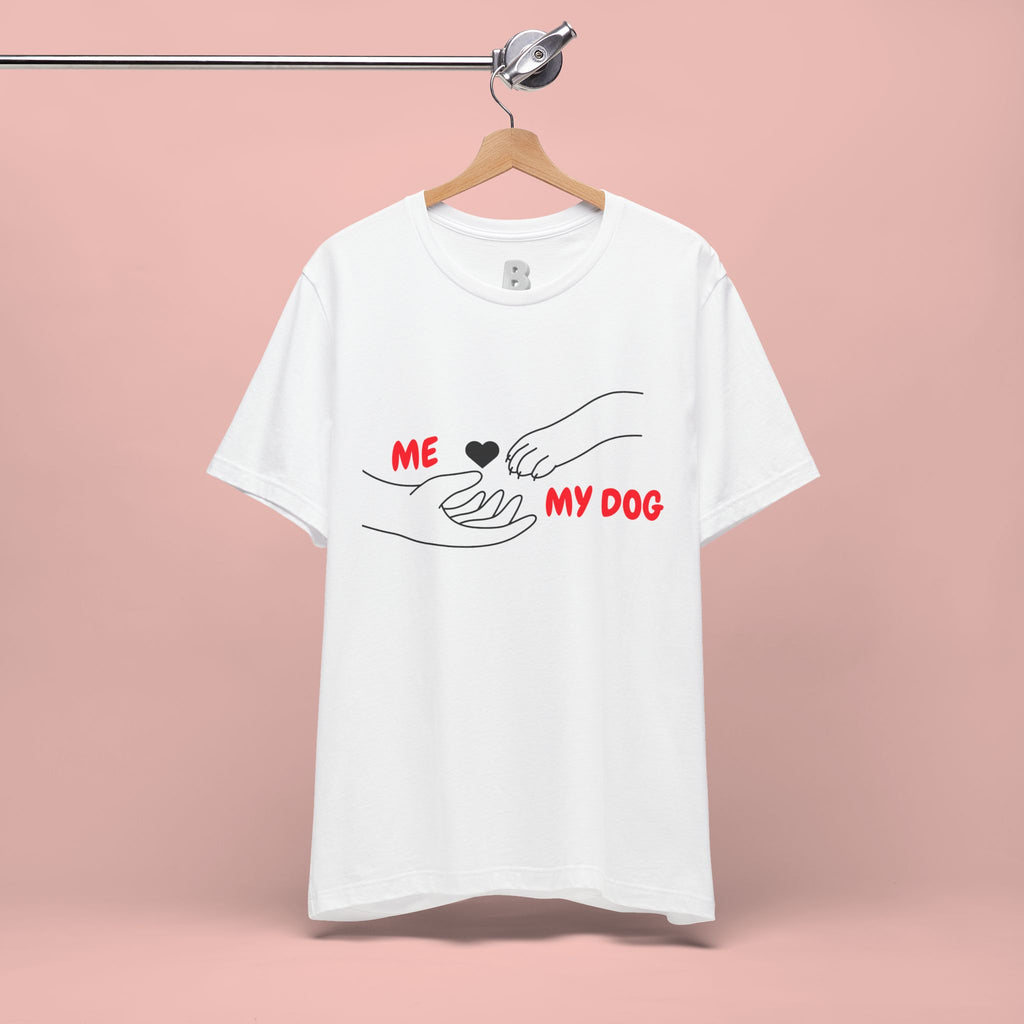 T-Shirt — "Me  My Dog" Minimalist Paw & Hand Illustration