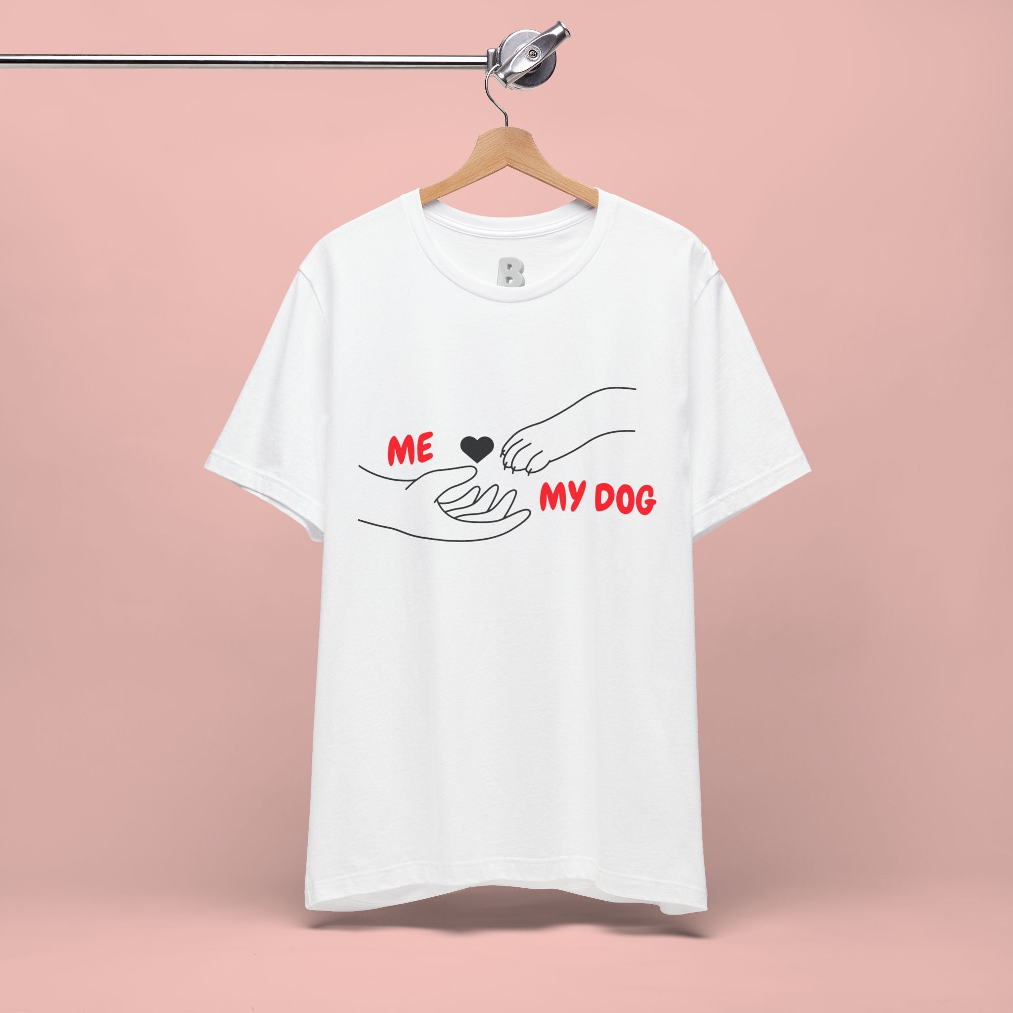 T-Shirt — "Me  My Dog" Minimalist Paw & Hand Illustration