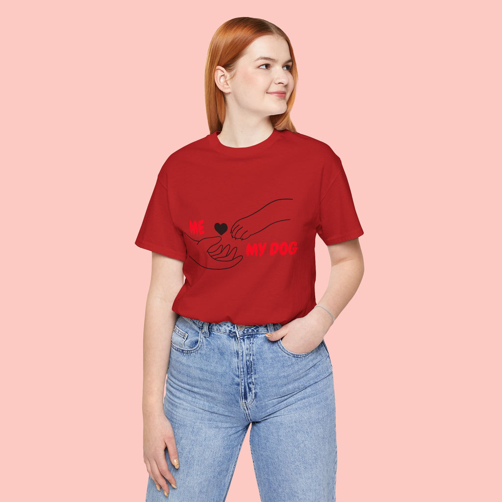 T-Shirt — "Me  My Dog" Minimalist Paw & Hand Illustration