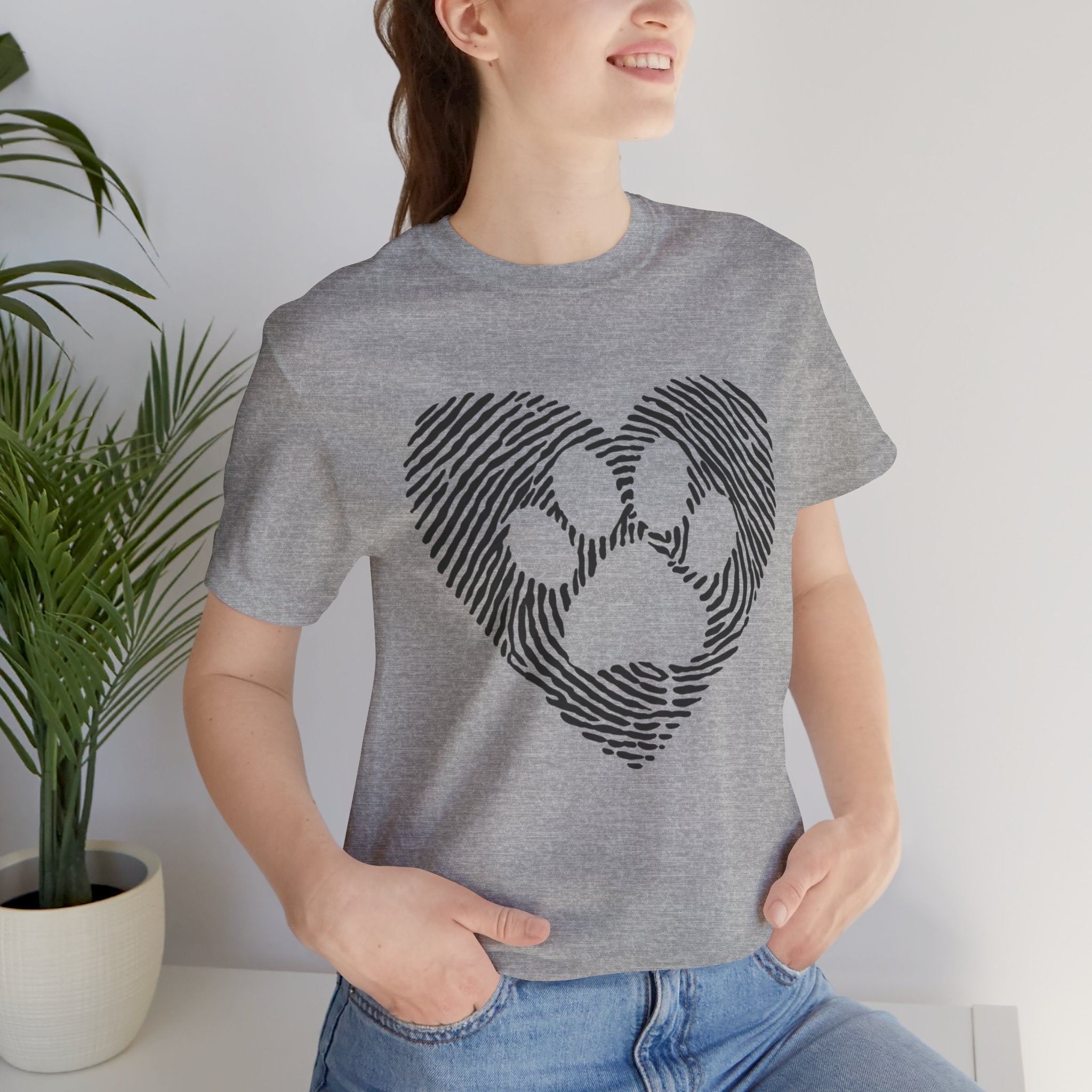 Fingerprint Heart Paw T-Shirt — Dog Paw Love Tee