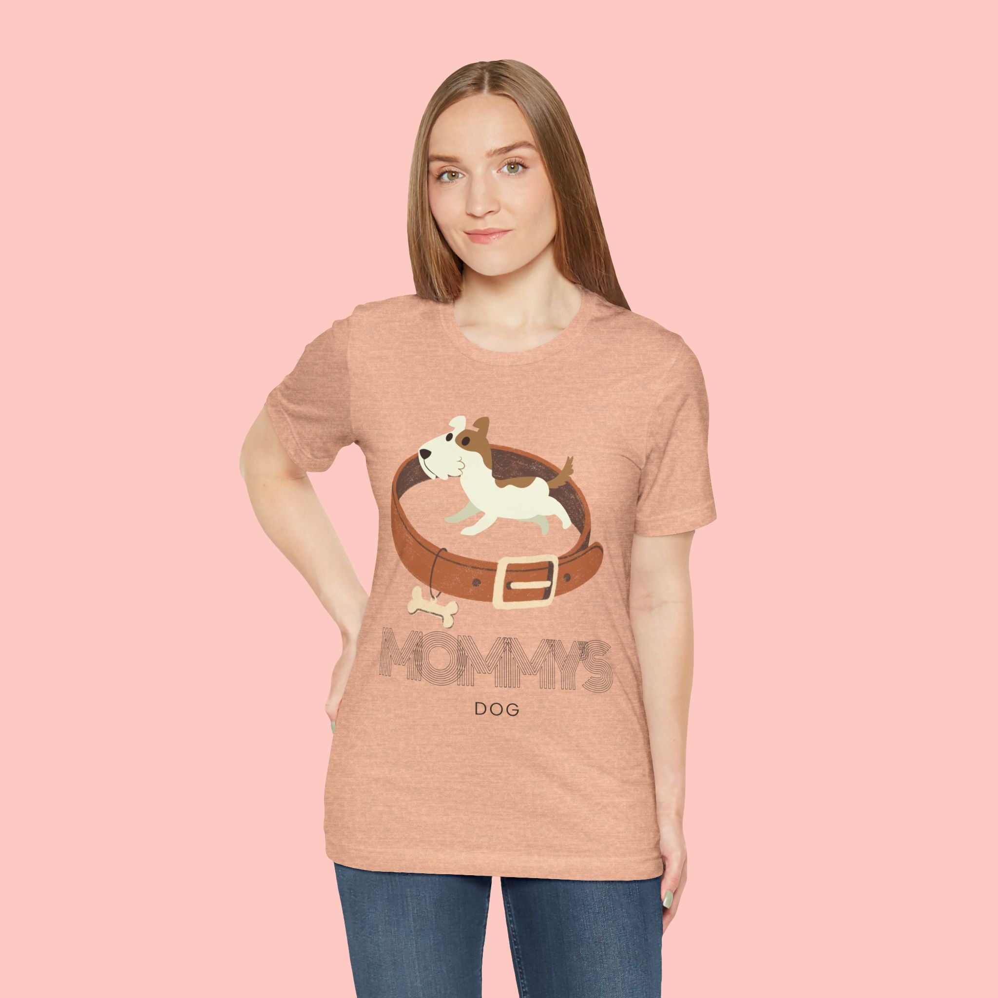Mommy's Dog T-Shirt – Cute Puppy & Collar Graphic Tee for Dog Moms