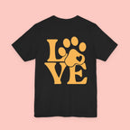 Love Paw Graphic Tee — Pet Lover T‑Shirt (LOVE with Paw Print)