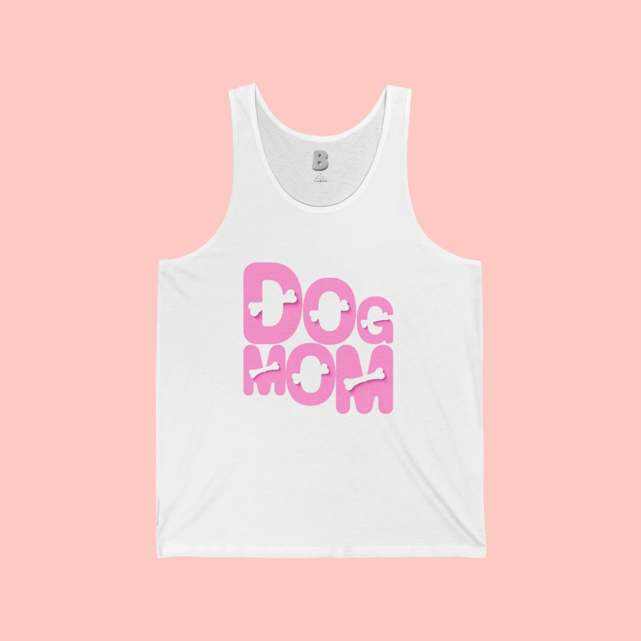 Dog Mom Tank Top — Pink Retro Graphic