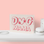 Dog Mama Photo Block – Pink Paw Heart Desk Plaque Gift for Dog Lovers