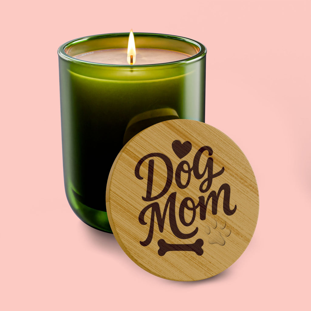 Dog Mom Engraved Soy Candle — 14oz Scented Gift
