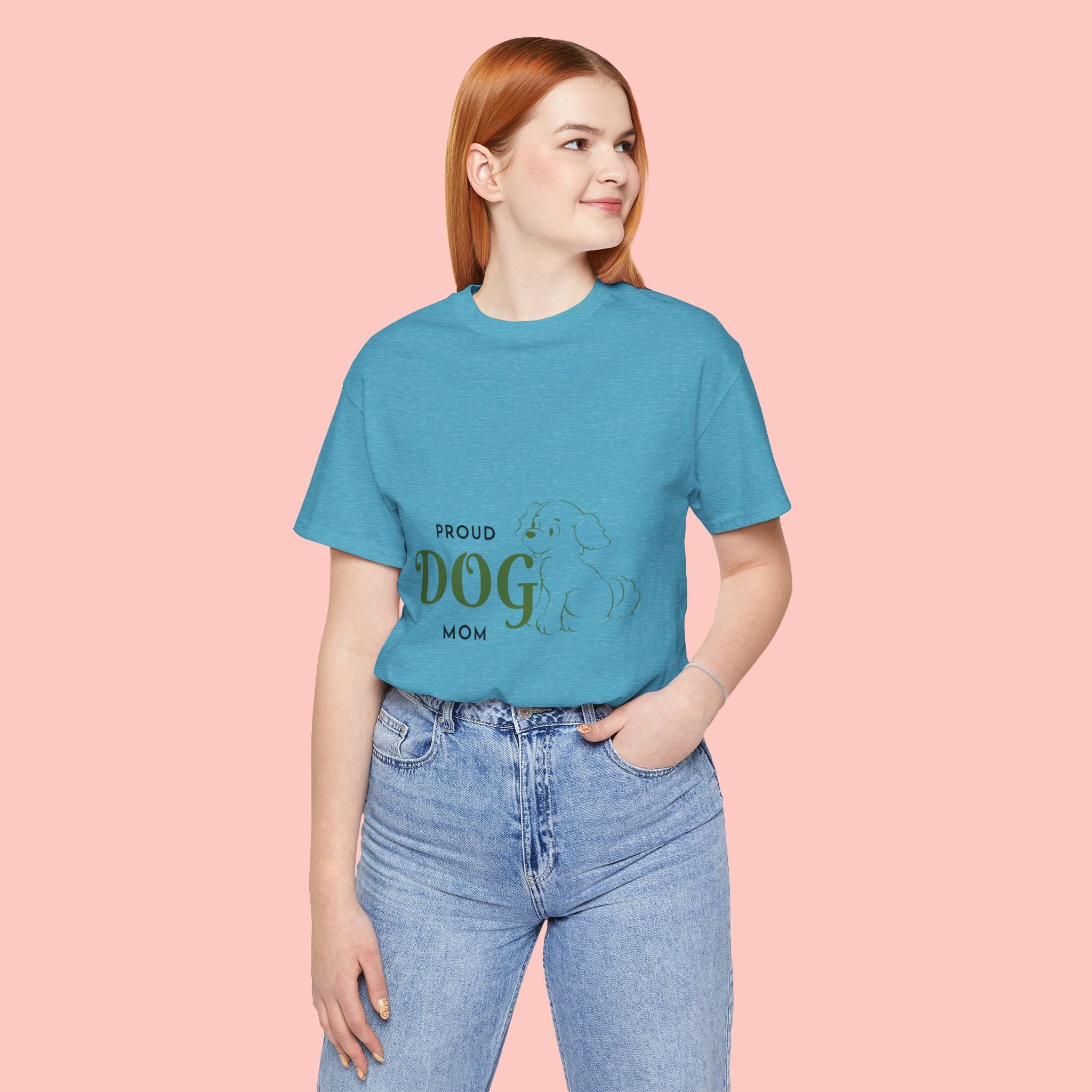 Proud Dog Mom T-Shirt – Cute Paw Print & Puppy Graphic Tee