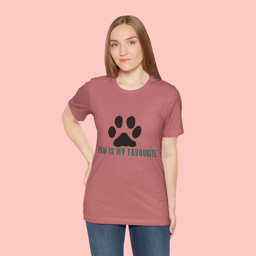 Paw Is My Favourite T‑Shirt — Dog Lover Paw Print Tee
