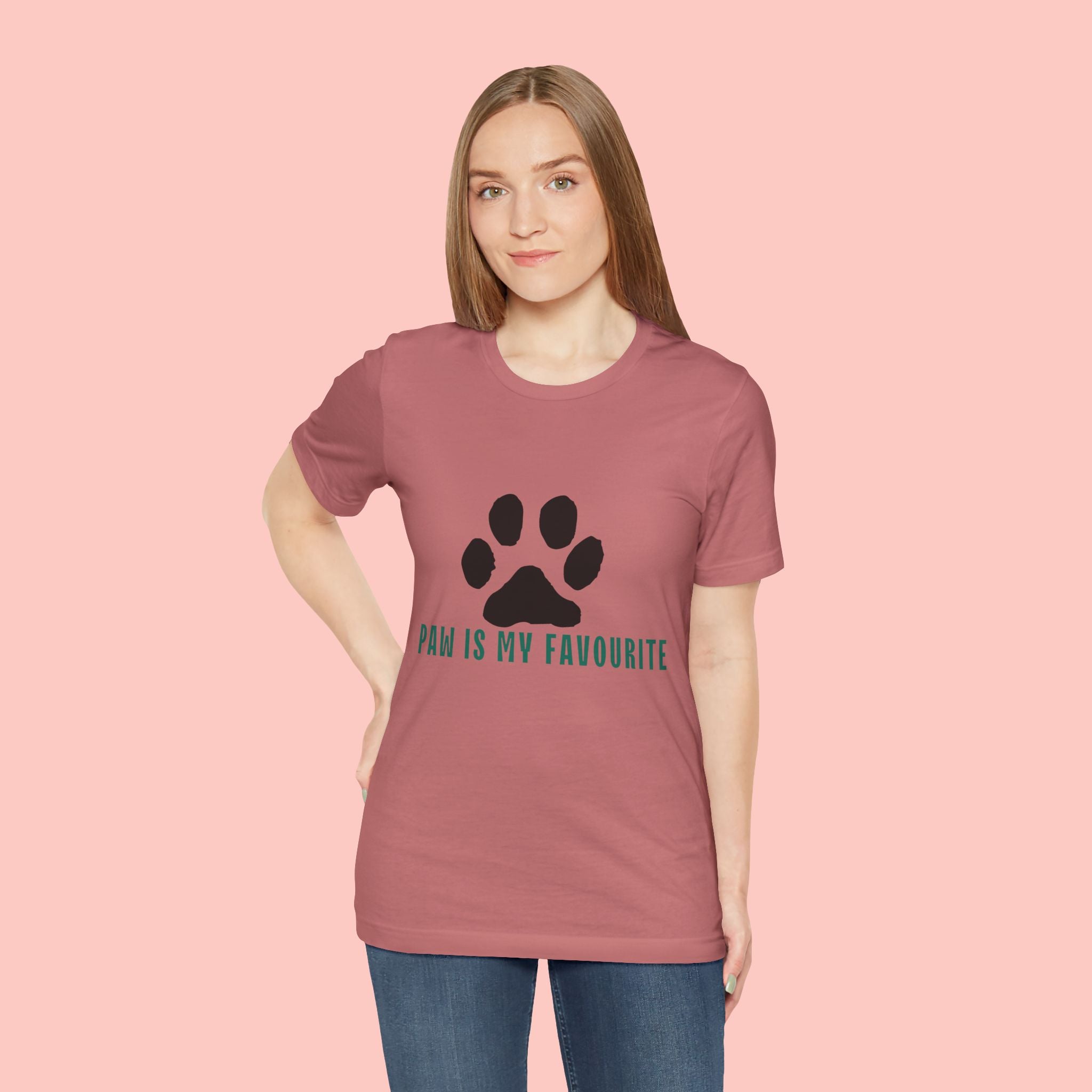 Paw Is My Favourite T‑Shirt — Dog Lover Paw Print Tee