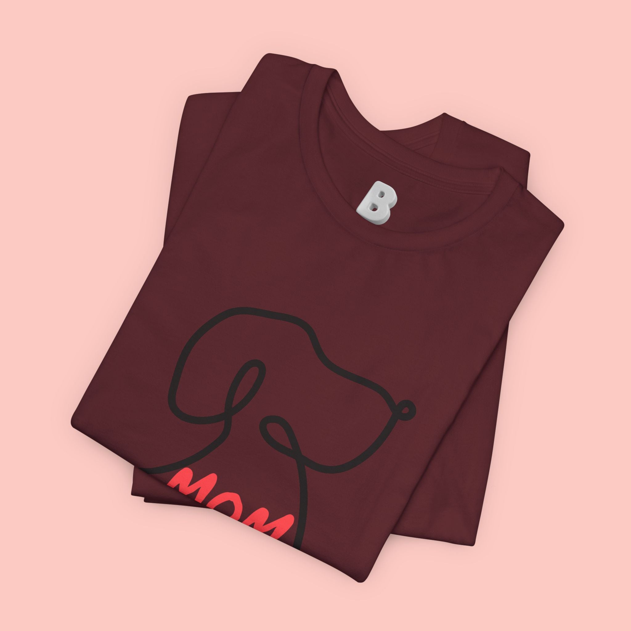 Mom Dog T-Shirt — Minimal Line Art Puppy Tee for Dog Moms, Mother's Day Gift