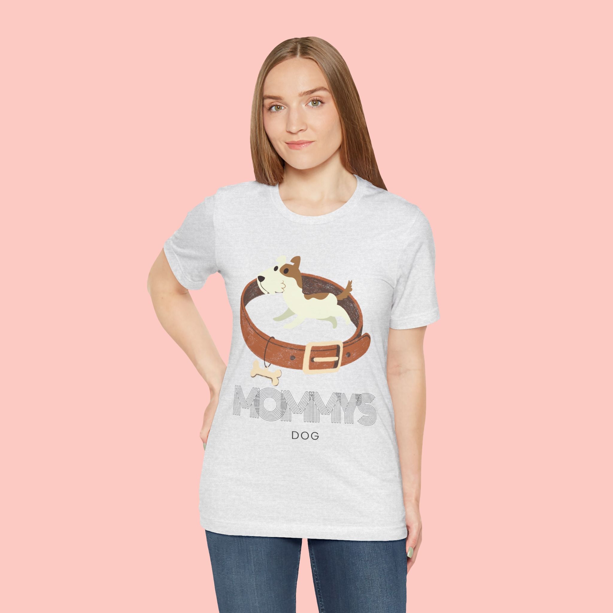 Mommy's Dog T-Shirt – Cute Puppy & Collar Graphic Tee for Dog Moms