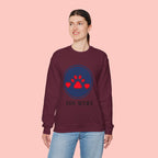 Dog Mama Crewneck Sweatshirt — Paw Print Heart Graphic
