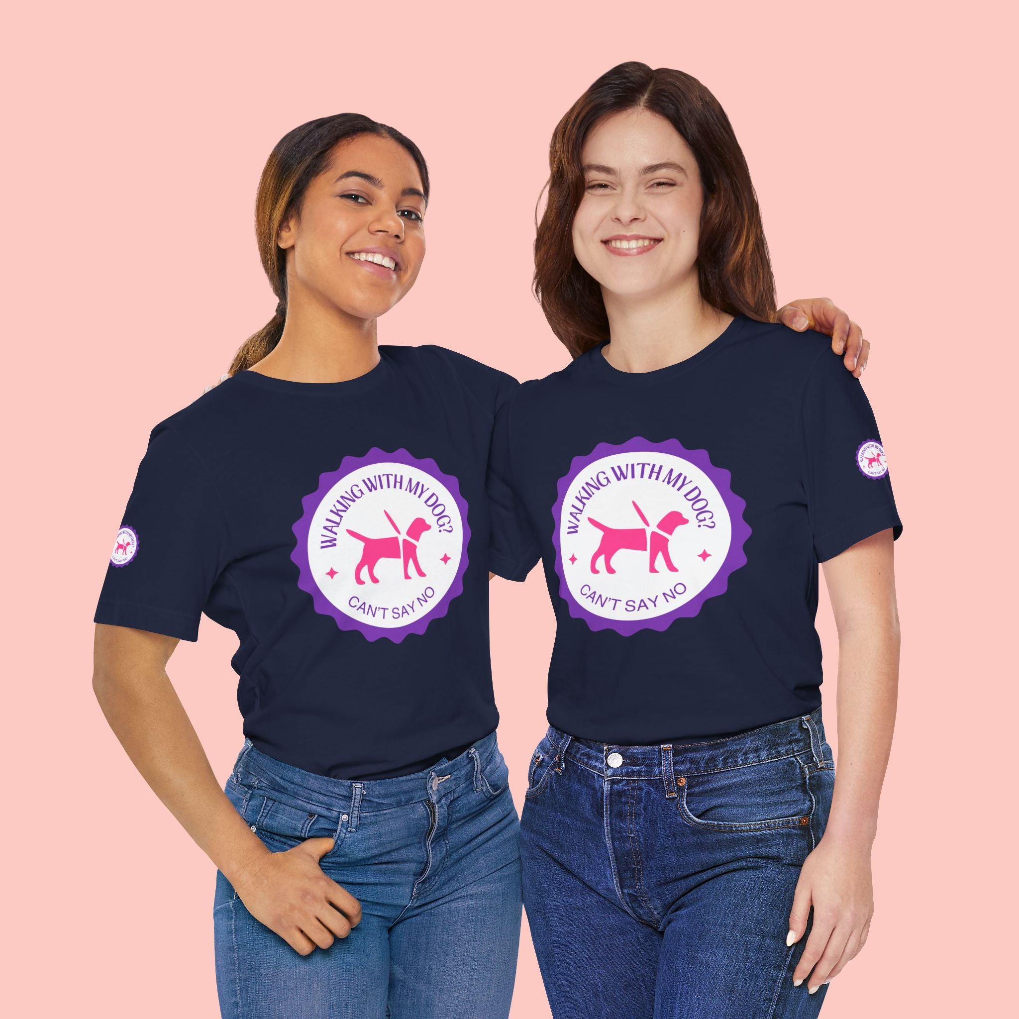 Walking With My Dogs T‑Shirt — "Can't Say No" Dog Lover Tee
