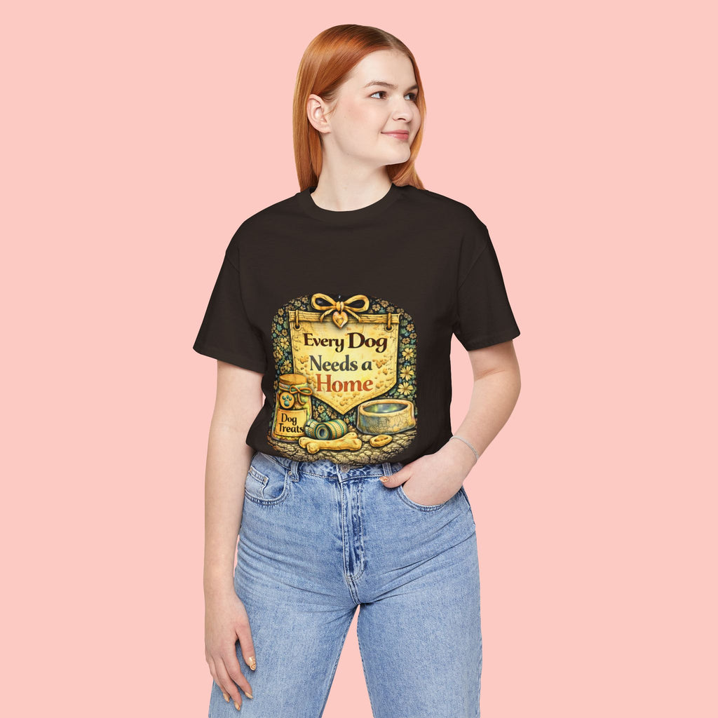 Dog Rescue Tee — "Every Dog Needs a Home" Shelter Support T-Shirt