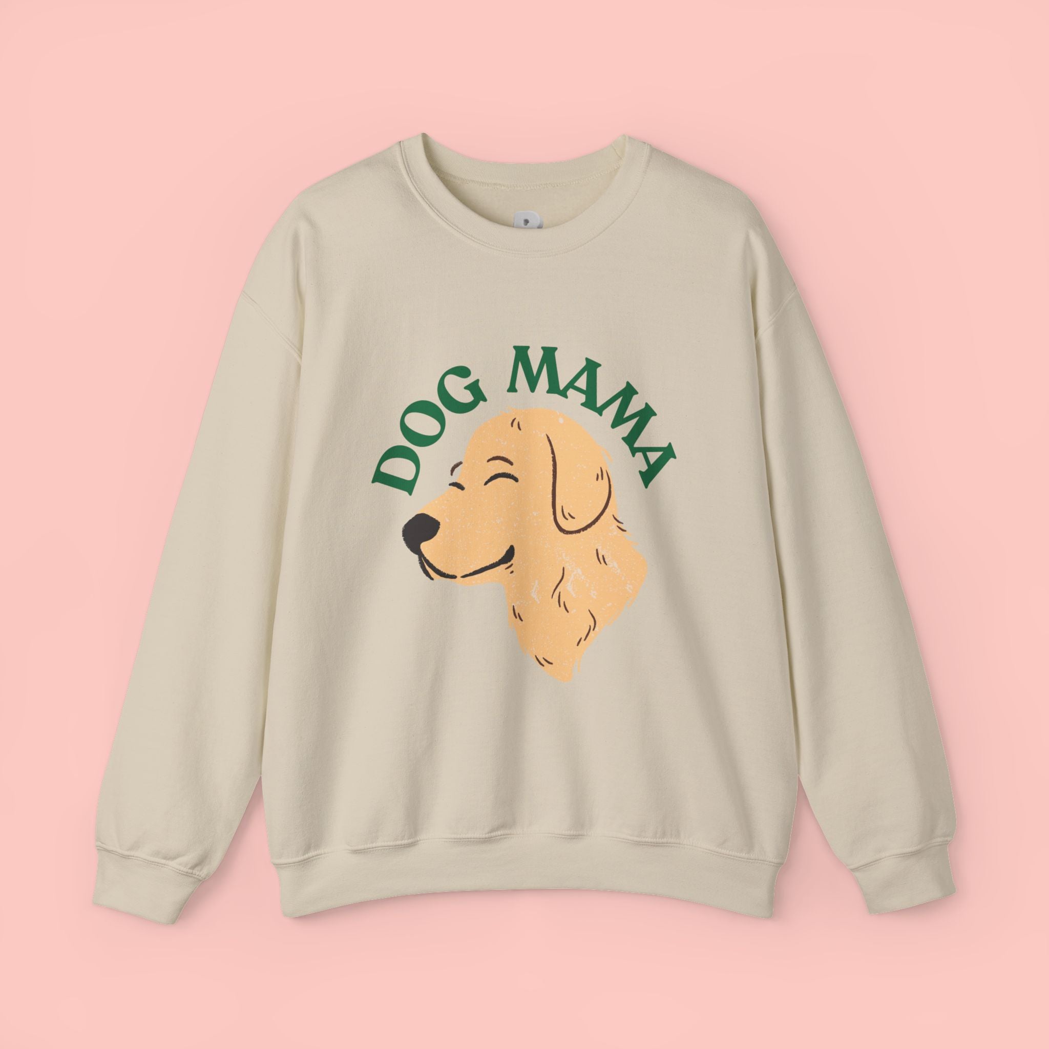 Dog Mama Crewneck Sweatshirt – Cute Golden Retriever Design