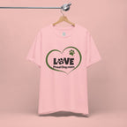 Dog Mom Love T-Shirt — "LOVE Proud Dog Mom" Heart Paw Tee