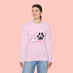 Crewneck Sweatshirt — "Pawprints Everywhere I Go" Dog Lover Graphic