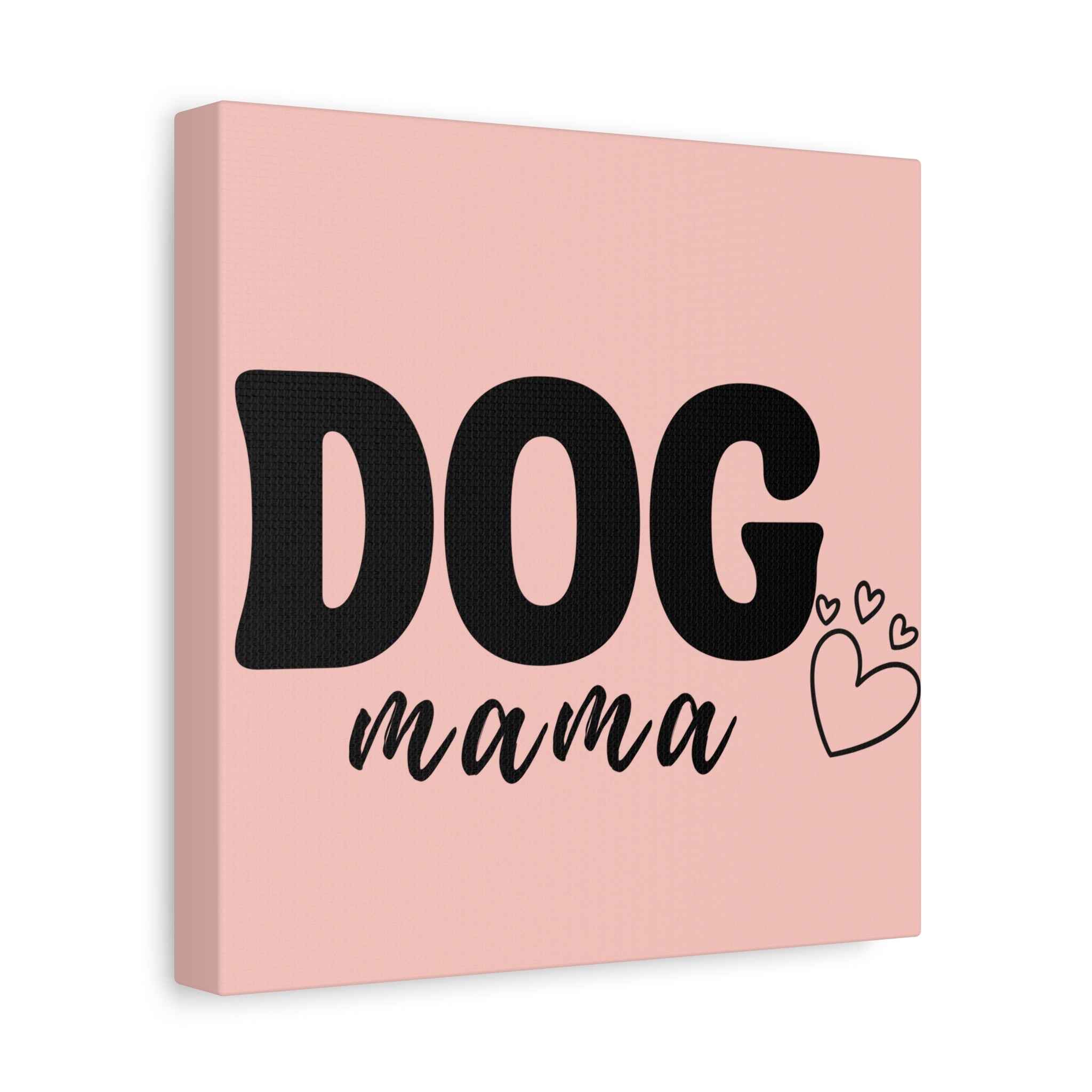 Dog Mama Pink Canvas Wall Art — Heart Pet Mom Decor