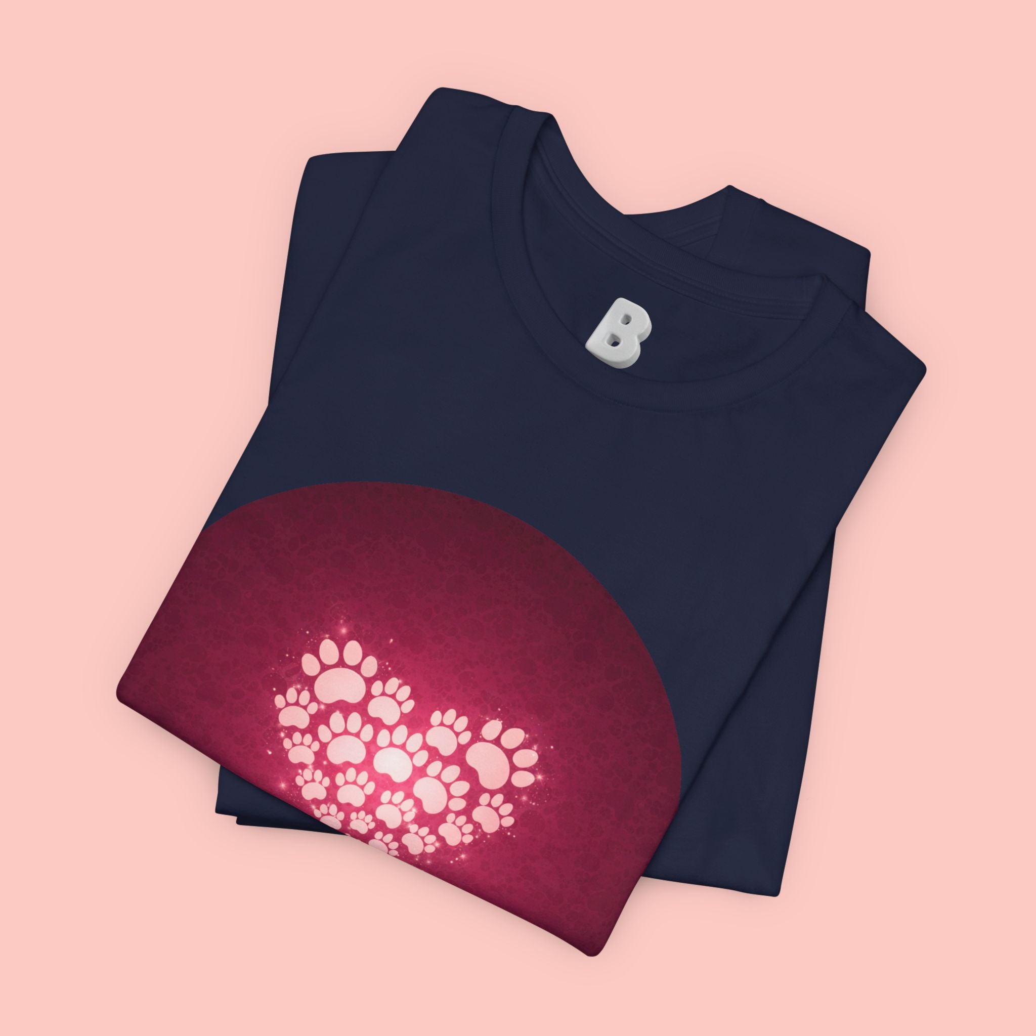 Paw Print Heart T‑Shirt — Cute Pet Lover Tee