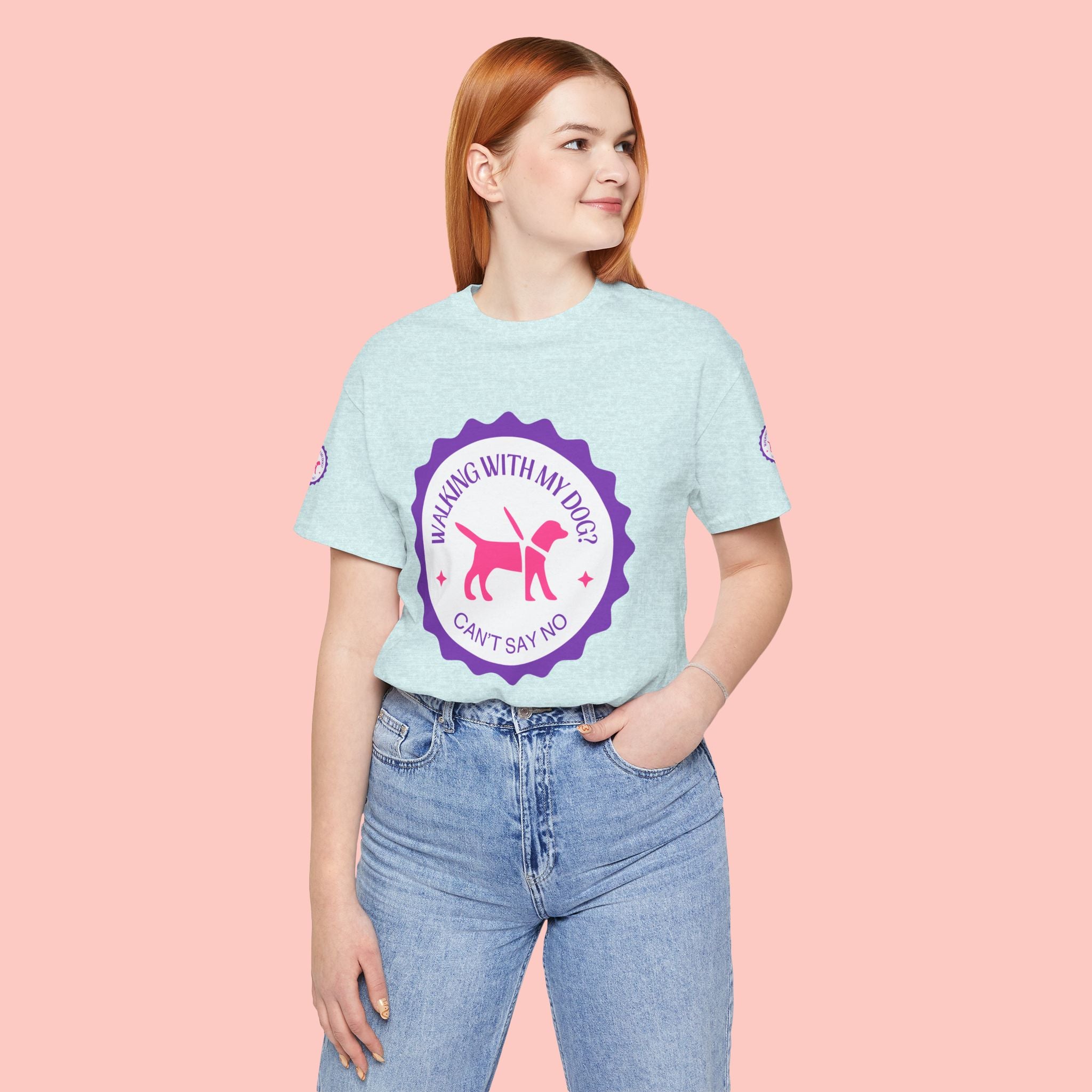 Walking With My Dogs T‑Shirt — "Can't Say No" Dog Lover Tee