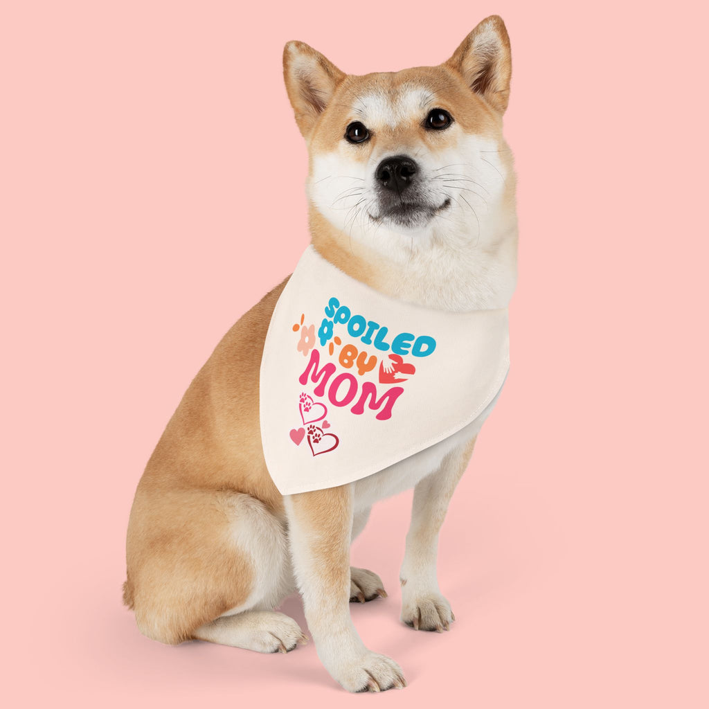 Spoiled by Mom Pet Bandana Collar — Cute Dog & Cat Accessory for Pet Moms