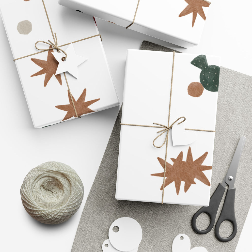 Holiday Candy Cane Gift Wrap Paper