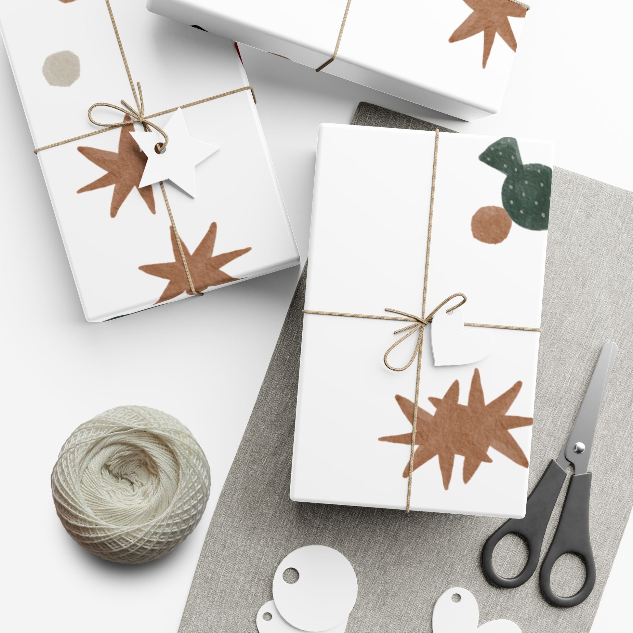 Holiday Candy Cane Gift Wrap Paper