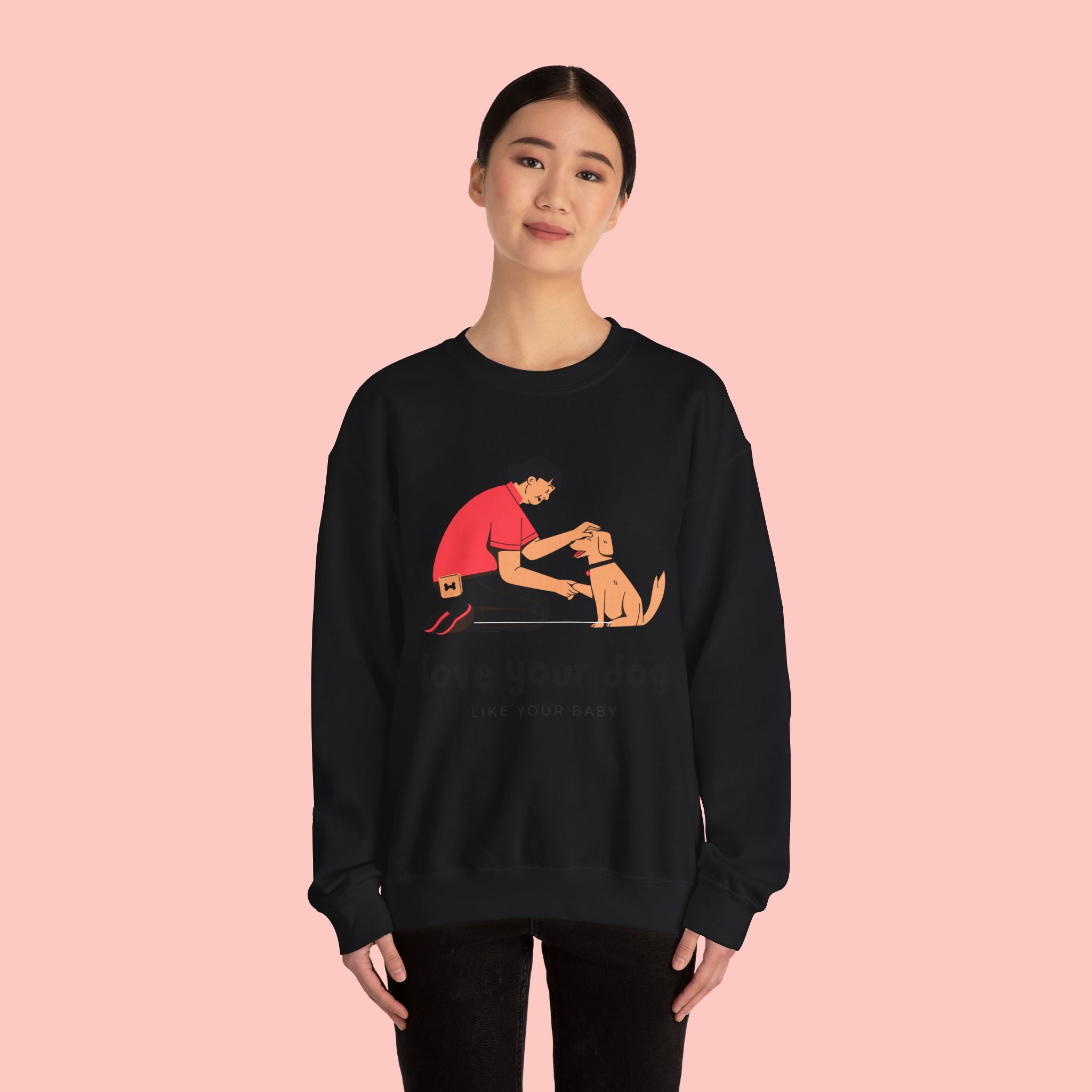 Love Your Dog Crewneck Sweatshirt — Cute Pet Lover Graphic Pullover