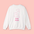 Dog Mom Crewneck Sweatshirt — Pink Minimalist Dog Outline