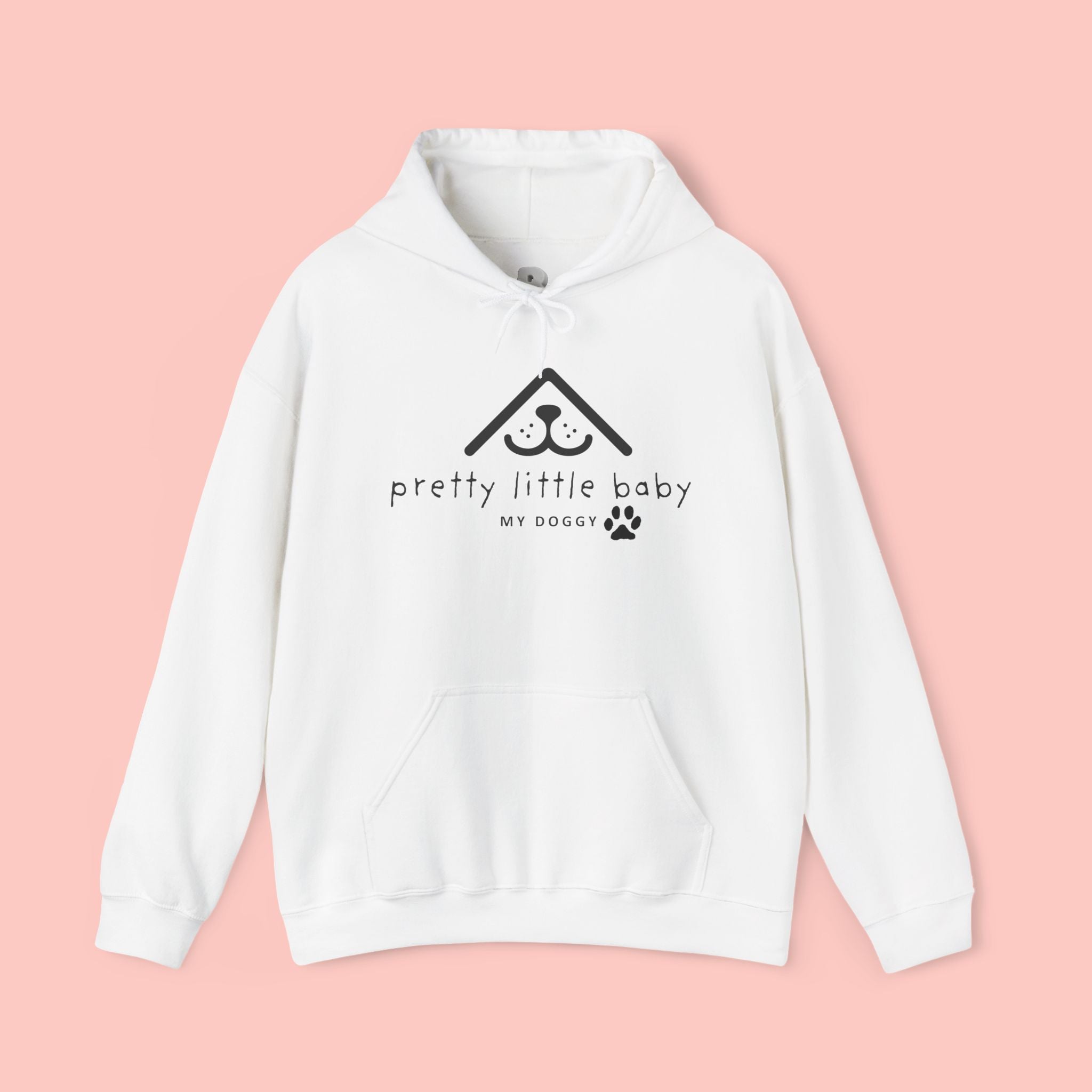 Pretty Little Baby Dog Hoodie – Cute Minimalist Paw Print Sweatshirt