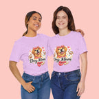 Dog Mom T-Shirt – Cute Golden Retriever Design with Hearts & Paw Prints