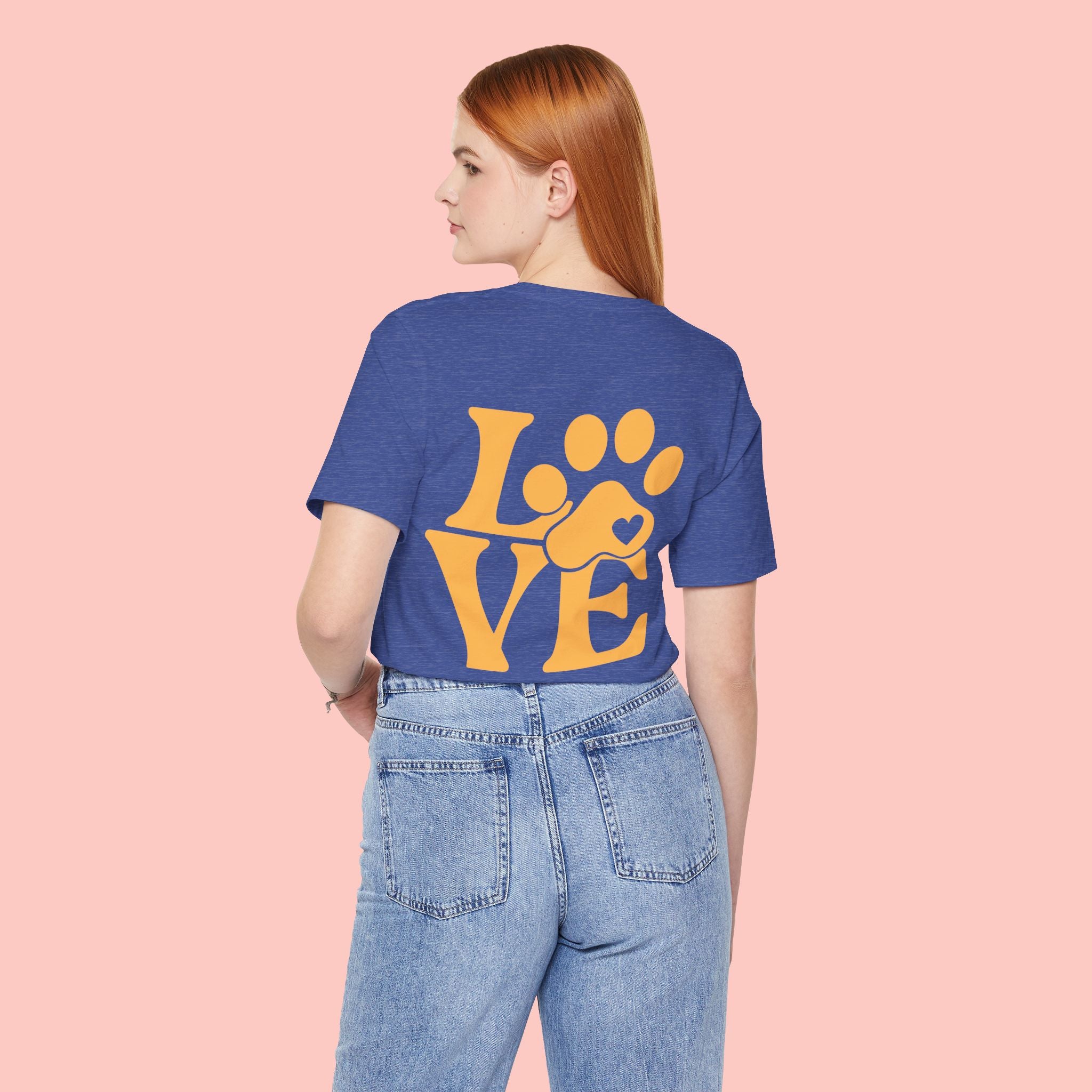 Love Paw Graphic Tee — Pet Lover T‑Shirt (LOVE with Paw Print)