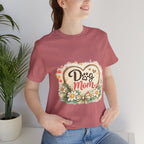 Dog Mom T-Shirt – Floral Paw Heart Graphic Tee