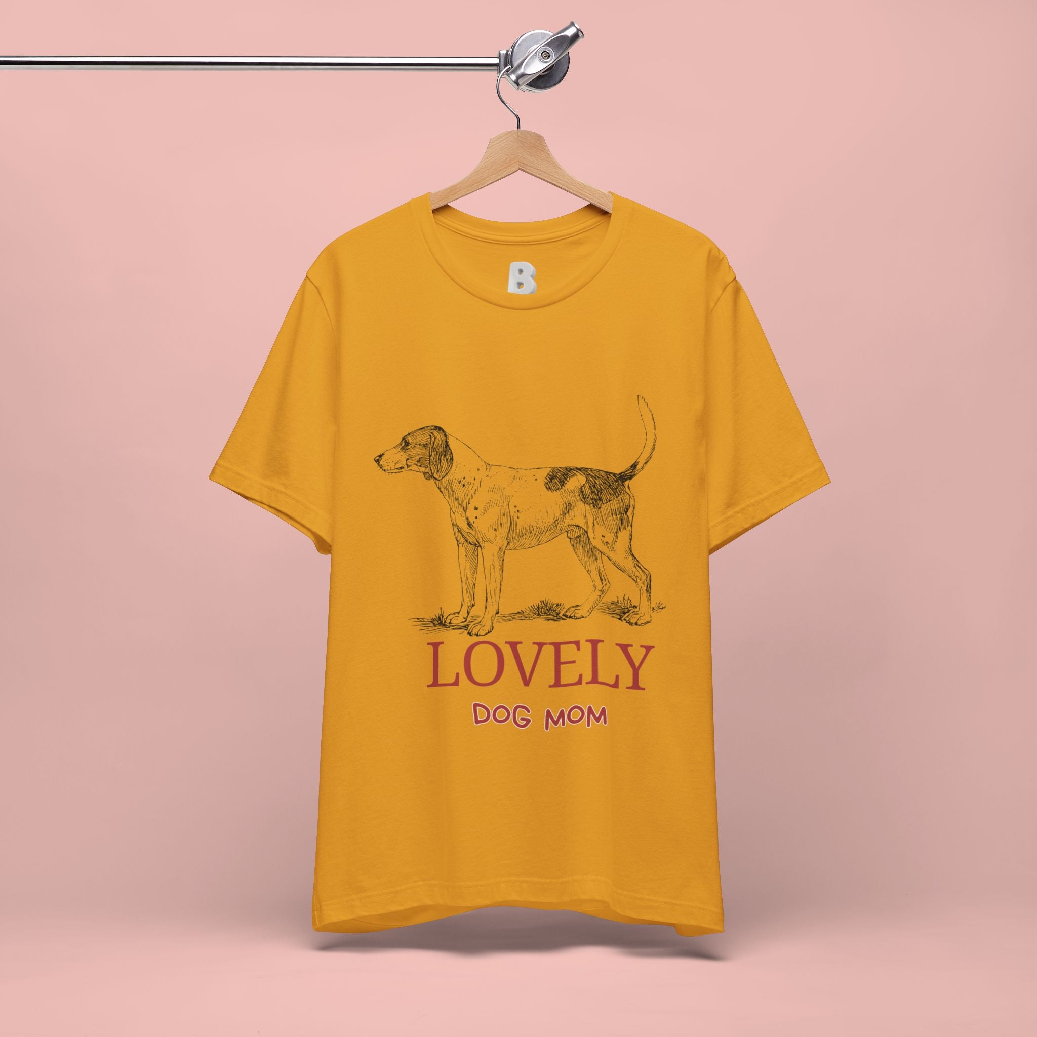 Lovely Dog Mom T-Shirt — Vintage Sketch Dog Graphic Tee
