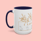 I Love Dogs Accent Coffee Mug — Gold Leaf Dog Lover Ceramic Mug (11oz & 15oz)