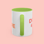 Accent Coffee Mug - "Growing Hair I Don't Care" Floral Script Coffee Mug