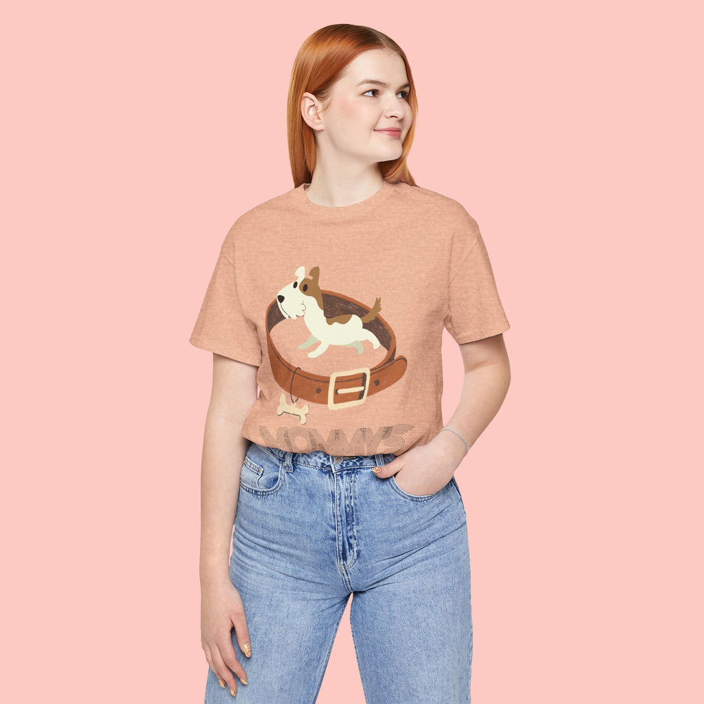 Mommy's Dog T-Shirt – Cute Puppy & Collar Graphic Tee for Dog Moms