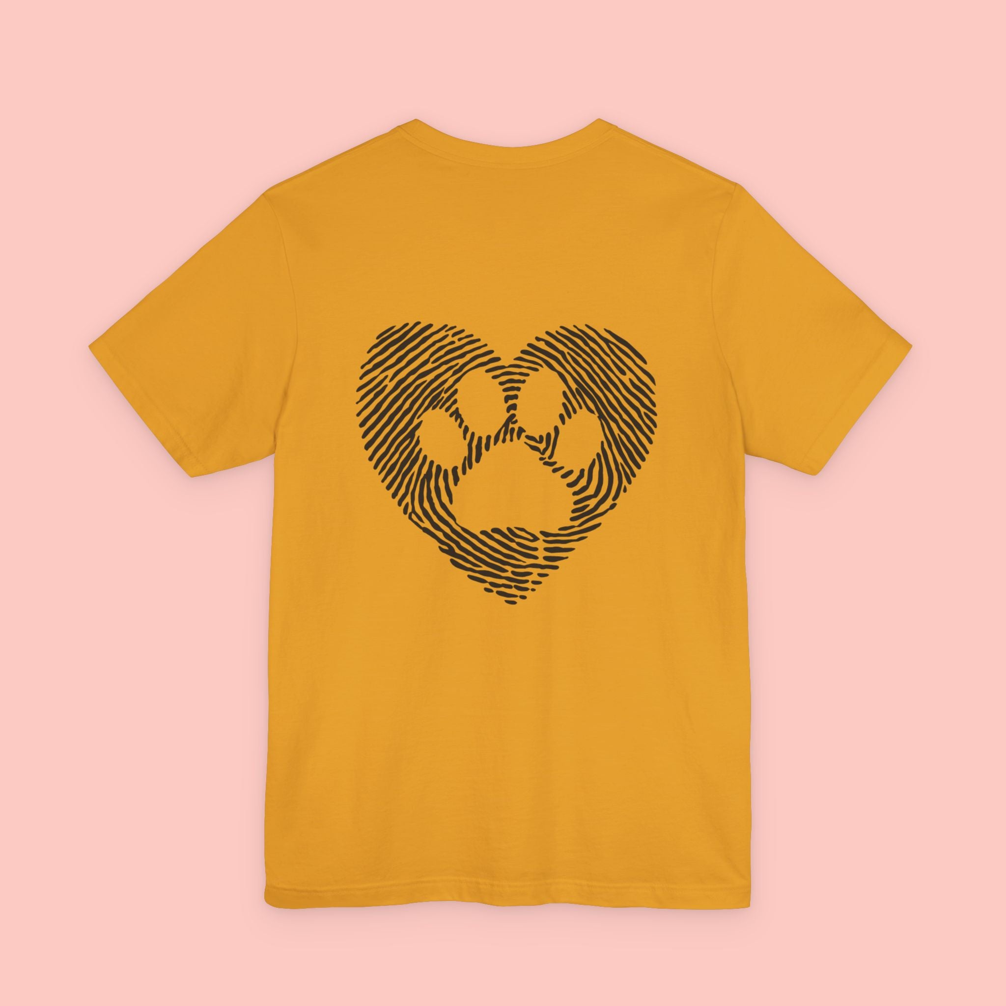 T-Shirt — Heart Pawprint Fingerprint Design (Pet Lover Gift)