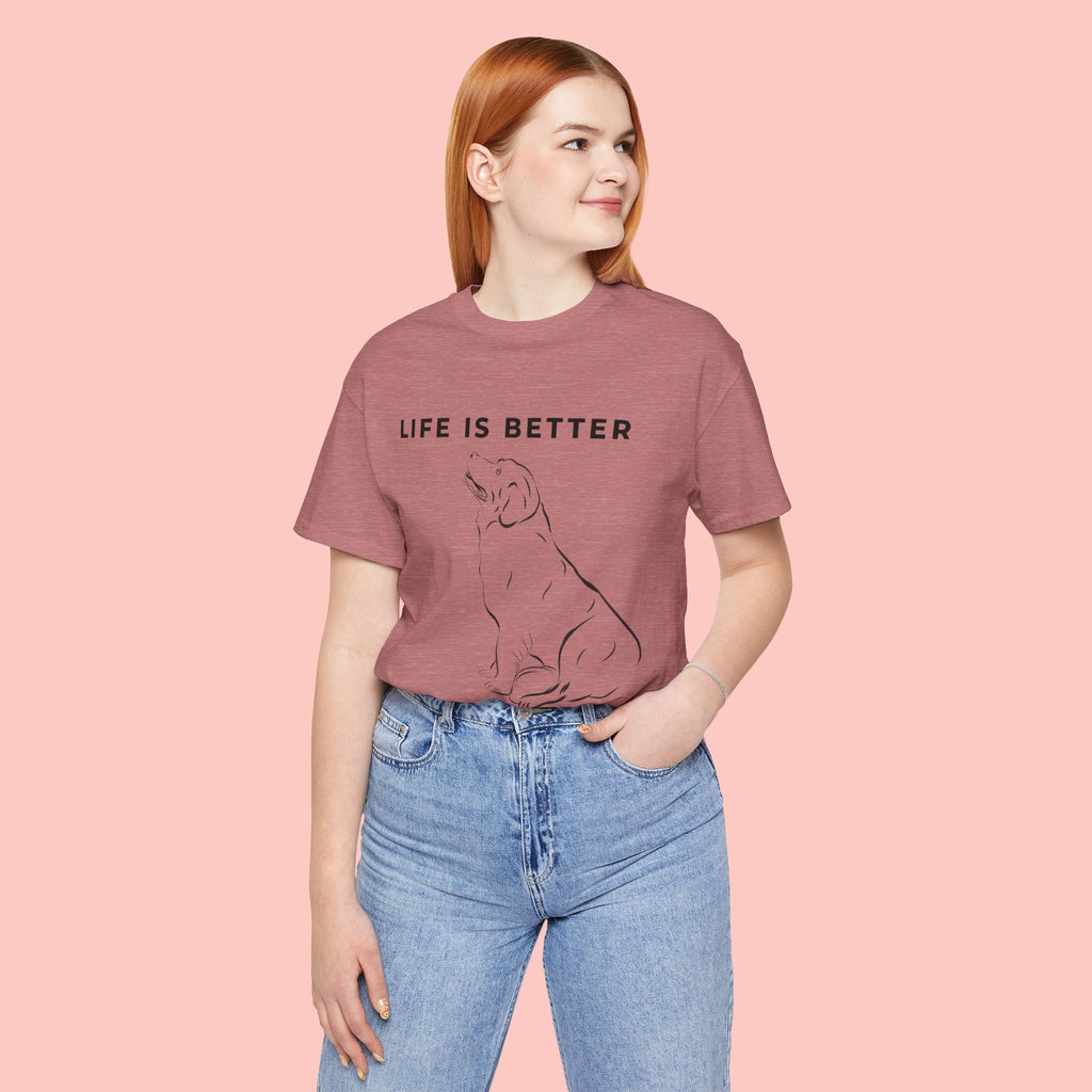 Dog Lover T-Shirt – “Life Is Better With My Dog” Graphic Tee