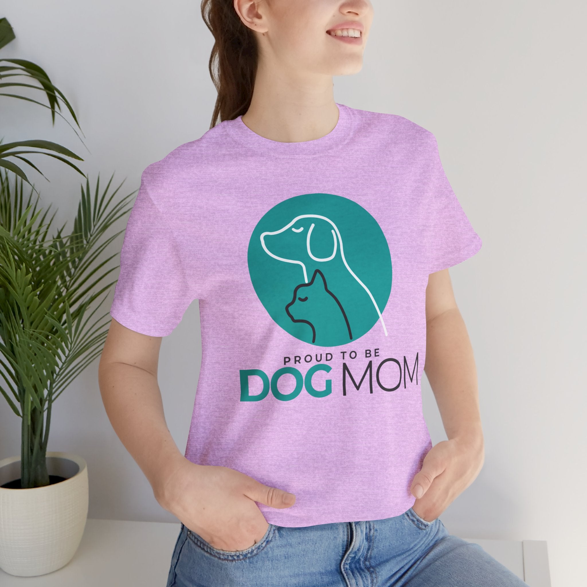 Dog Mom T-Shirt – "Proud to Be Dog Mom" Graphic Tee