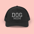 Dog Mom Trucker Cap — Rhinestone Lettering Snapback Hat