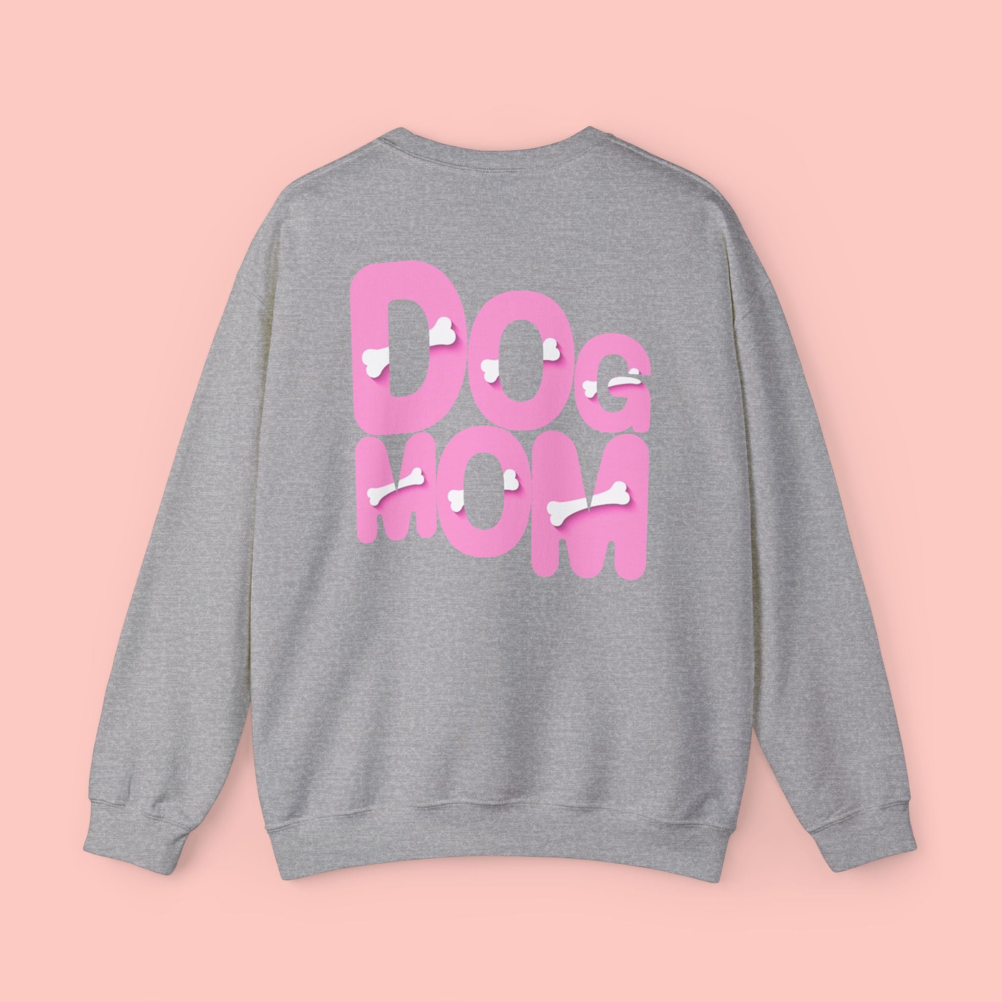 Dog Mom Sweatshirt — Cute Pink Graphic Crewneck for Pet Lovers