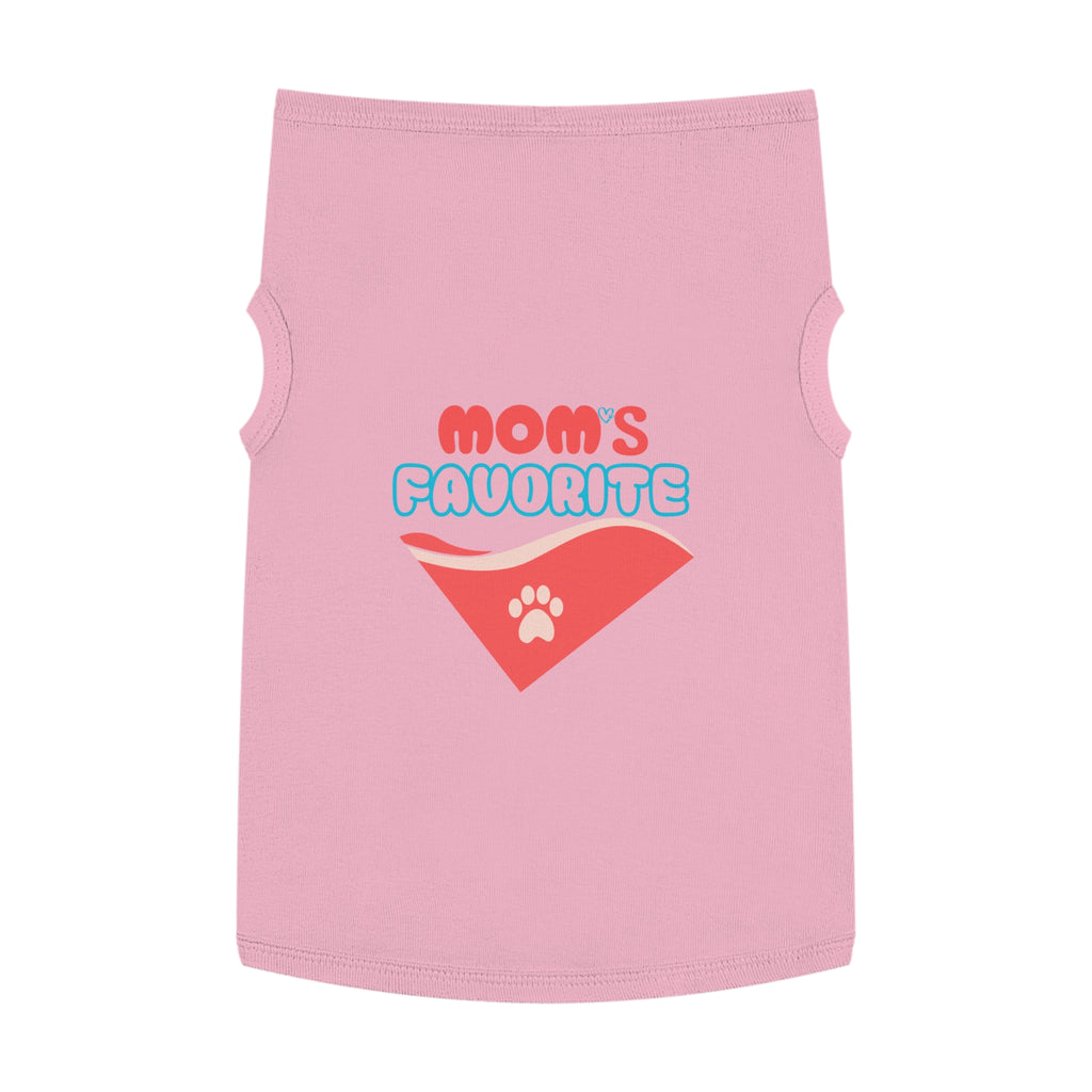 Mom's Favorite Pet Tank Top – Cute Paw Print Bandana Design for Dogs & Cats
